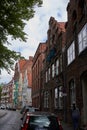 Luebeck, Germany - July 20, 2021 - a typical crow-stepped gabled town house Royalty Free Stock Photo